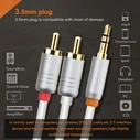 Cabletime Καλώδιο Ήχου 3.5mm male - 2x RCA male Λευκό 3m με Επίχρυσους Ακροδέκτες CT-AV314-P12G-W3