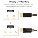 CABLETIME DisplayPort Cable CT-AV585-01G-B3 — DisplayPort (male) to DisplayPort (male), 3 m, Black