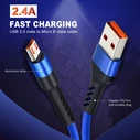 Cabletime Braided USB 2.0 to micro USB Cable Μπλε 1m CT-C165-P05-BL1 1τμχ