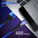 Cabletime Braided USB 2.0 to micro USB Cable Μπλε 1m CT-C165-P05-BL1 1τμχ