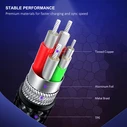 Cabletime Braided USB 2.0 to micro USB Cable Μπλε 1m CT-C165-P05-BL1 1τμχ