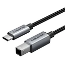 CABLETIME Braided USB 2.0 Cable USB-C (male) to USB-B (male) 2m CT-CMBM1-AG2
