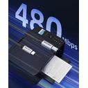 CABLETIME Braided USB 2.0 Cable USB-C (male) to USB-B (male) 2m CT-CMBM1-AG2