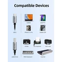 CABLETIME Braided USB 2.0 Cable USB-C (male) to USB-B (male) 2m CT-CMBM1-AG2