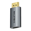 CABLETIME DisplayPort (male) to HDMI (female) Adapter, 4K/30Hz, Grey, CT-DMHF4K-AG3