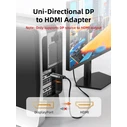 CABLETIME DisplayPort (male) to HDMI (female) Adapter, 4K/30Hz, Grey, CT-DMHF4K-AG3
