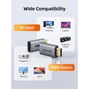 CABLETIME DisplayPort (male) to HDMI (female) Adapter, 4K/30Hz, Grey, CT-DMHF4K-AG3