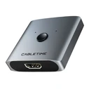 CABLETIME HDMI switch CT-HS4K-2G, 2 σε 1 / 1 σε 2 bidirectional, 4K/60Hz, γκρι