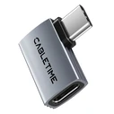 Αντάπτορας USB-C Cabletime CT-OTG41-AG, γωνιακός, USB4, 240W, 40Gbps, 8K, γκρι