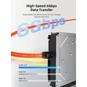 Cabletime Καλώδιο Sata Iii Ct-sata3r Γωνιακό 6gbps 0.50m Πορτοκαλί Ct-sata3r-b0.5