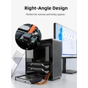 Cabletime Καλώδιο Sata Iii Ct-sata3r Γωνιακό 6gbps 0.50m Πορτοκαλί Ct-sata3r-b0.5