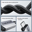 Cabletime Braided USB 2.0 Cable USB-C male - USB-C 240W Μαύρο 1m CT-USB4V2-AG1
