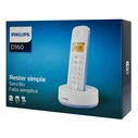 Ασύρματο Τηλέφωνο Philips D1601S-34, με ελληνικό μενού, λευκό-μπλε