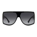 Dsquared2 D2-0124-S-2M2 Men's Sunglasses - Black Acetate Frame, Grey Gradient Lens, 75/11/115 mm