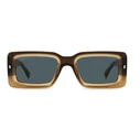 Dsquared2 Men's Sunglasses D2-0142-S-9EN — Acetate Brown Frame with Blue Lenses, 52/20/145 mm, Category 3 (UV400)