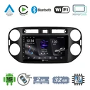 VenCore 3236-10005-0639B - Οθόνη Multimedia Android 15 9'' PX5S Octa‑Core 2GB/32GB IPS για VW Tiguan 2008-2016 (Μαύρη)