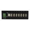 USB Hub StarTech Industrial Mountable 7 Port USB 2.0 Hub - Black - Hub - 7 Ports