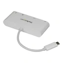 Docking Station StarTech USB-C to USB 3.0 / DVI / Gigabit Ethernet - USB-C Hub - External Video Adapter - White