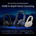 Headphones Qcy H3 Blue Hybrid Feed Noise Canceling With 4 Mode Anc Button 60h Battery