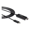Καλώδιο HDMI StarTech 6ft (2m) C to HDMI 4K 60Hz Type C 2.0 Video Thunderbolt 3 Compatible, Laptop to HDMI Monitor/Display, DP 1.2 Alt Mode HBR2, Black - 4K