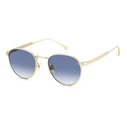 David Beckham Men's Sunglasses DB-1142-S-AOZ (51/21/150 mm) — Golden Metal Frame, Blue Gradient Lenses, UV400 Category 2