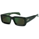 DAVID BECKHAM DB-7131-S-GC1 Sunglasses (52/22/140) — Rectangular Acetate Frame, Green Mirror Lenses, Category 3
