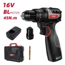 DELI Cordless Impact Drill Driver DE-CZ16-1A2 Brushless 16V 2Ah 45N.m