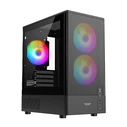 ARMAGGEDDON Κουτί Υπολογιστή Micro ATX Deepfreeze Duplex 2 ARGB C Black με 3 ARGB Ανεμιστήρες και Type C