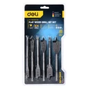 Τρυπάνια Deli Φτερού DH-Mbz006-Ed1 για Ξύλο, Χάλυβας 10/12/16/18/20/25Mm, Εξάγωνο, 6Τμχ
