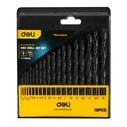 Σετ Τρυπάνια Deli DH-MHZ019-ED1 για σίδηρο HSS, 1-10mm, DIN 338, 19τμχ