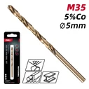 Τρυπάνι Deli DH-Mhz050-E2 για Μέταλλο, M35 Hss 5% Κοβαλτίου, Din 388, 5X86Mm