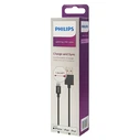 Καλώδιο USB Philips σε Lightning DLC3104V-00, 2.4Α 12W, 1.2m, μαύρο