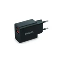 Philips DLP4325AB/GRS — Φορτιστής τοίχου USB-C PD 20W & USB-A 18W (Μαύρος)