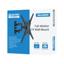 Βάση Τηλεόρασης DM Pro 23"-55" έως 30kg ρυθμιζόμενη με διπλό βραχίονα επιτοίχια Μαύρη
