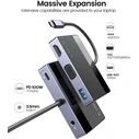Docking Station Orico DM-5P, USB/Type-C/HDMI/VGA/3.5mm, 4K, 100W, μαύρο