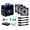 Case Fan Lian Li UNI FAN INFINITY TRIPLE BLACK aRGB PWM 120mm 0~2200RPM (3pcs) with controller