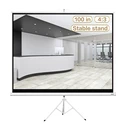 DELI Projector Screen with Tripod White 100 inches