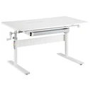 Γραφείο Brateck παιδικό E603, ρυθμιζόμενο, 100x60x54~76cm, λευκό