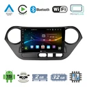 VenCore 3236-10007-0506B - Android 15 Multimedia Head Unit 9" IPS (9109A) MTK6762 Octa-Core 2GB/32GB with Front Panel, CarPlay, Android Auto & AHD Rear Camera Support for Hyundai i10 2014-2020 - Black