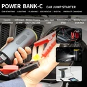 Bayu Car Kit Φορητός Εκκινητής Μπαταρίας Αυτοκινήτου 15000mAh με Power Bank / USB / Τρόμπα / Φακό