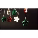 Χριστουγεννιάτικα Εσωτερικά Πολύχρωμα Αστέρια Entac 60mm 10 LED Θερμό 1,65m