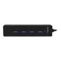 USB Hub StarTech 4 Port USB 3.0 SuperSpeed Hub - Black - Portable external with built-in cable hub - 4 ports