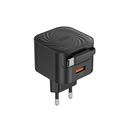 XO Φορτιστής Ταχείας Φόρτισης με Ανασυρόμενο Καλώδιο Type-C και 1 Θύρα USB-A EU 20W L165