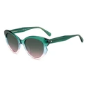 Kate Spade Women Sunglasses ELINAGS3UKF3J - Acetate Cat Eye Frame, Green Lenses