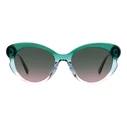Kate Spade Women Sunglasses ELINAGS3UKF3J - Acetate Cat Eye Frame, Green Lenses