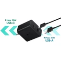 Φορτιστής Πρίζας SAMSUNG EP-TA220NBEGEU, USB & Type-C, 35W 3A, μαύρος
