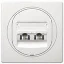 Πρίζα Τηλεφώνου EON Double 2xRJ12 6/4 Cat 3, white