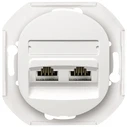 Πρίζα Δικτύου EON E614.0 double without cover frame 2xRJ45 Cat 5e UTP, white