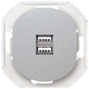 Πρίζα USB EON E6161.S 2xUSB 2,1A 5V without cover frame, silver