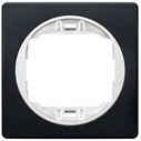 Πλαίσιο Διακόπτη EON E6801.E10 One-gang 80x80, soft-touch black with white holder